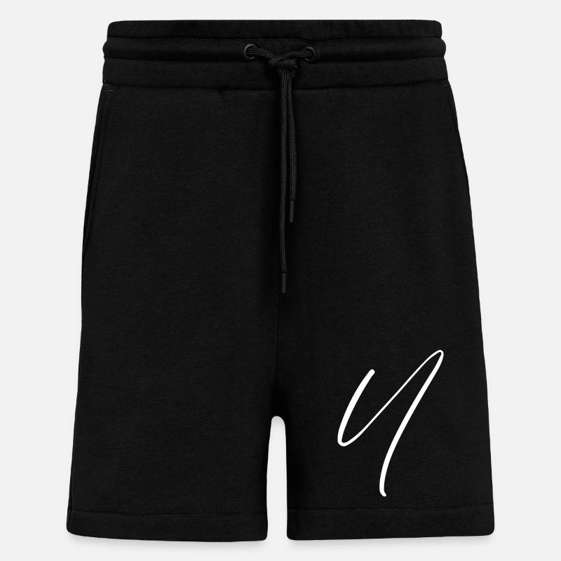 U - Short bio décontracté fabriqué en UE - SOLID BLACK