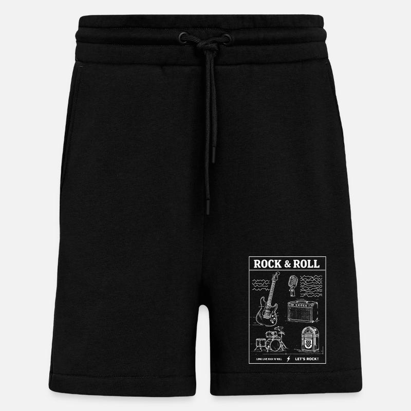 Scène Rock & Roll Jam - Short bio décontracté fabriqué en UE - SOLID BLACK