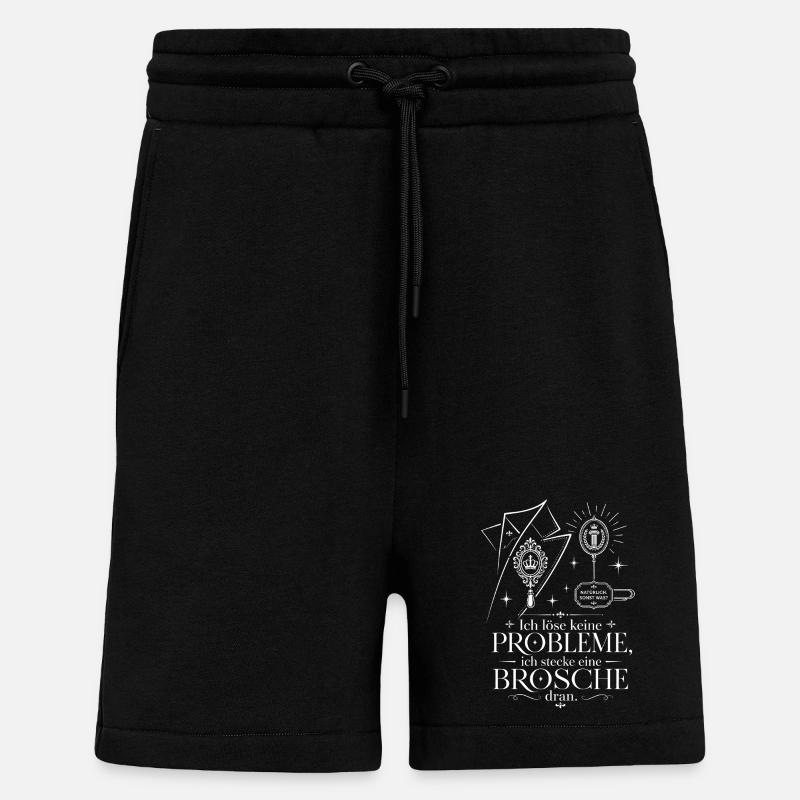 Ich stecke eine Brosche dran - Shorts - made by SPREAD - SOLID BLACK