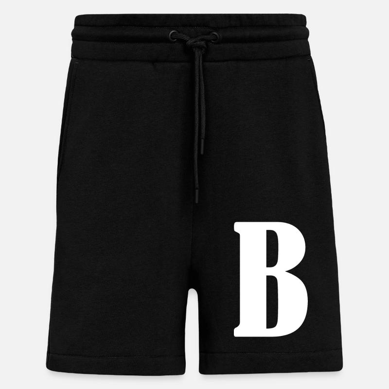 B - Short bio décontracté fabriqué en UE - SOLID BLACK