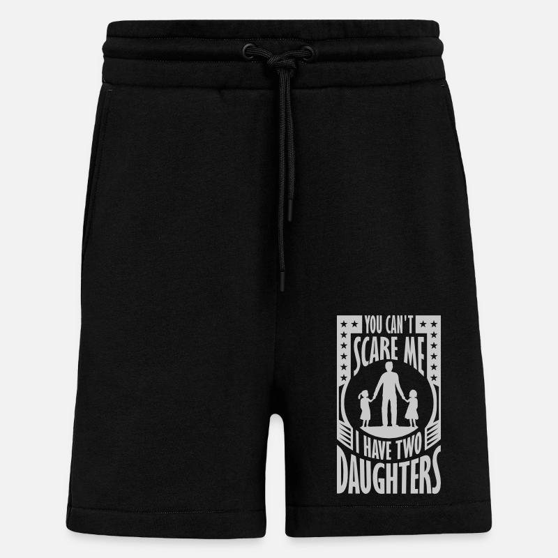 J’ai deux filles - Short bio décontracté fabriqué en UE - SOLID BLACK