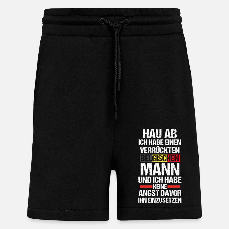 Belgier Belgien - Shorts - made by SPREAD - SOLID BLACK