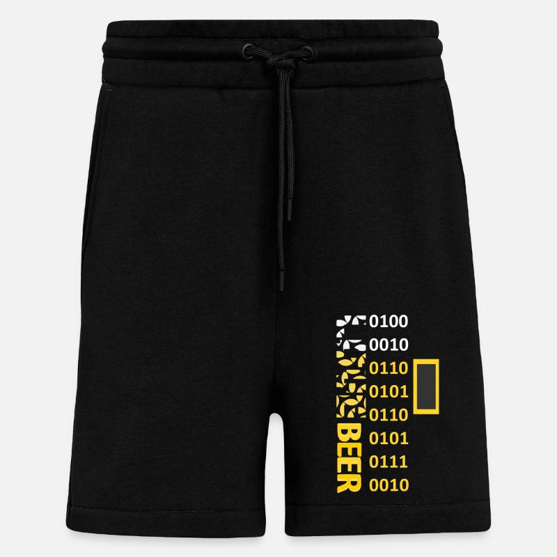 LOVE BEER BINARY 400 - Shorts - made by SPREAD - SOLID BLACK