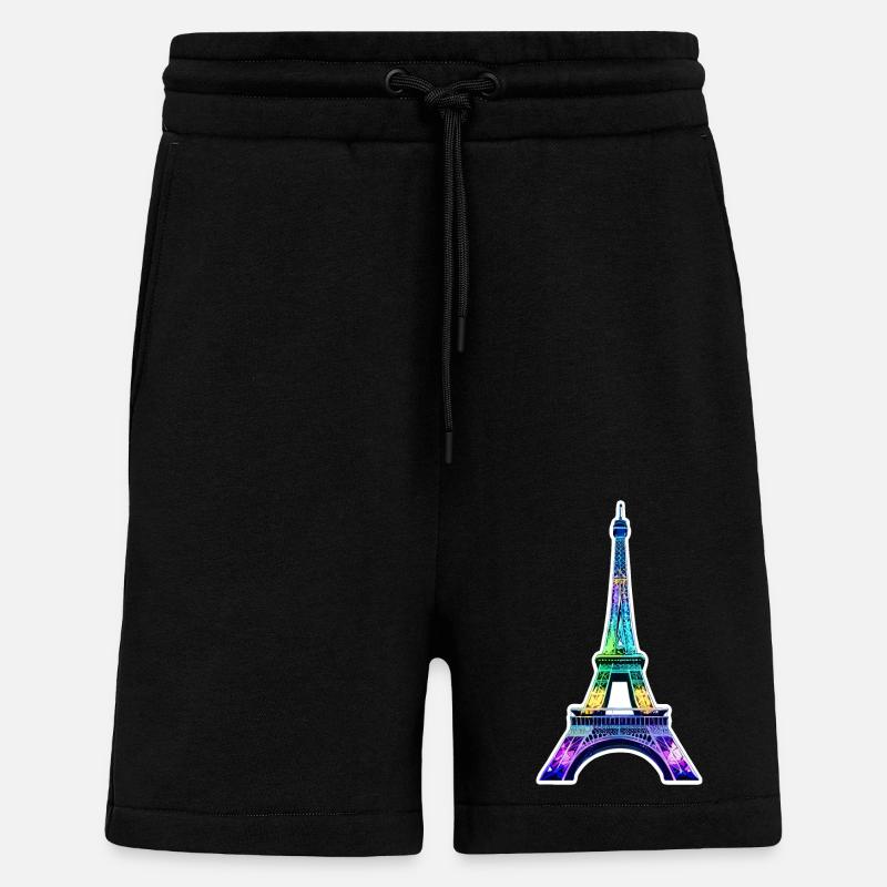 Eiffelturm #23 - Shorts - made by SPREAD - SOLID BLACK
