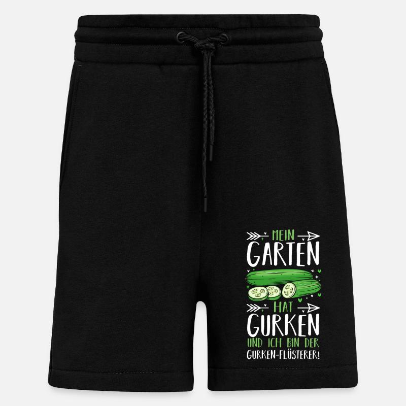 Jardinier Concombre Jardin fermier - Short bio décontracté fabriqué en UE - SOLID BLACK