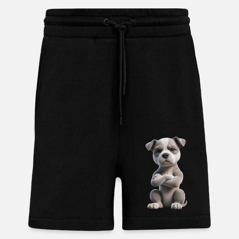 Chien grim 2 - Short bio décontracté fabriqué en UE - SOLID BLACK