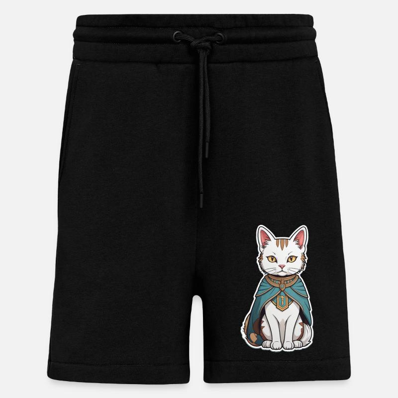 Sorcier du chat - Short bio décontracté fabriqué en UE - SOLID BLACK