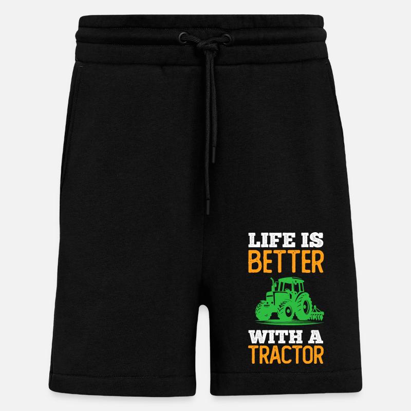 Tractor tractor - Shorts - made by SPREAD - SOLID BLACK