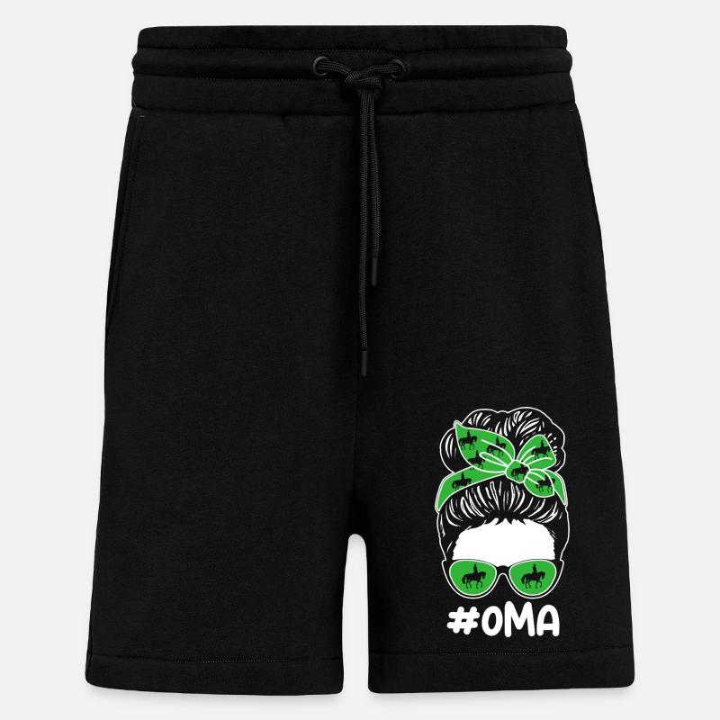 Monter à cheval - Short bio décontracté fabriqué en UE - SOLID BLACK