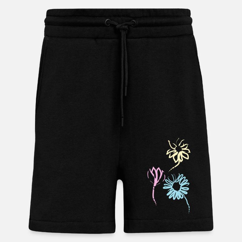 Bunte Blumen der Freundschaft - Shorts - made by SPREAD - SOLID BLACK