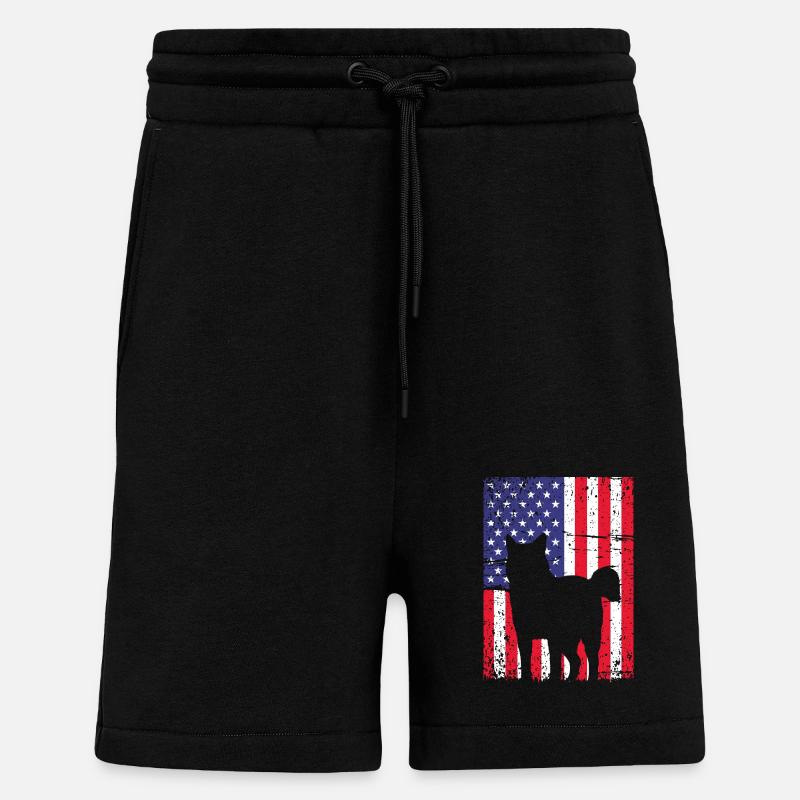 Sibirischer Husky - Shorts - made by SPREAD - SOLID BLACK
