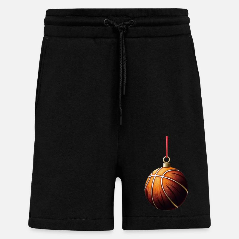 JOYEUX NOËL BASKET-BALL - Short bio décontracté fabriqué en UE - SOLID BLACK