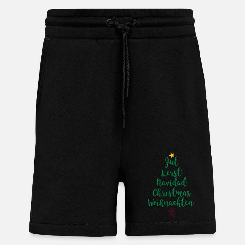 Christmas tree - Shorts - made by SPREAD - SOLID BLACK