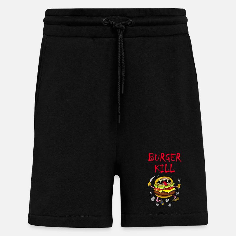 Fleischfresser Hamburger - Shorts - made by SPREAD - SOLID BLACK