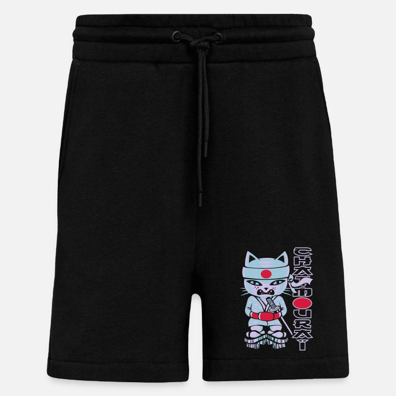 Chat mouraï flex - Short bio décontracté fabriqué en UE - SOLID BLACK
