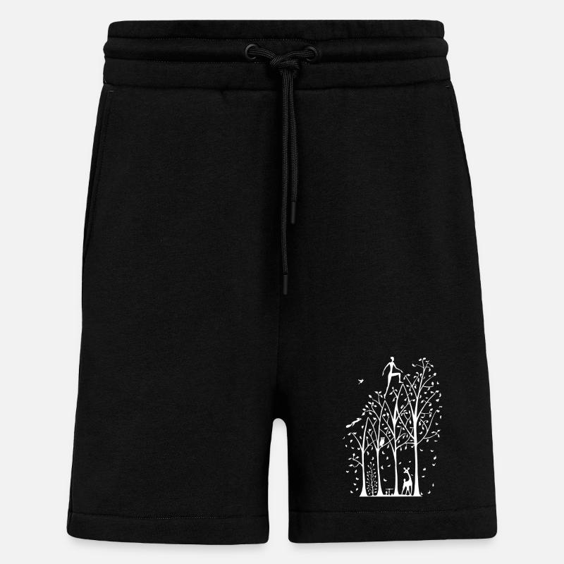 Comment vivre - vers le haut blanc - Short bio décontracté fabriqué en UE - SOLID BLACK