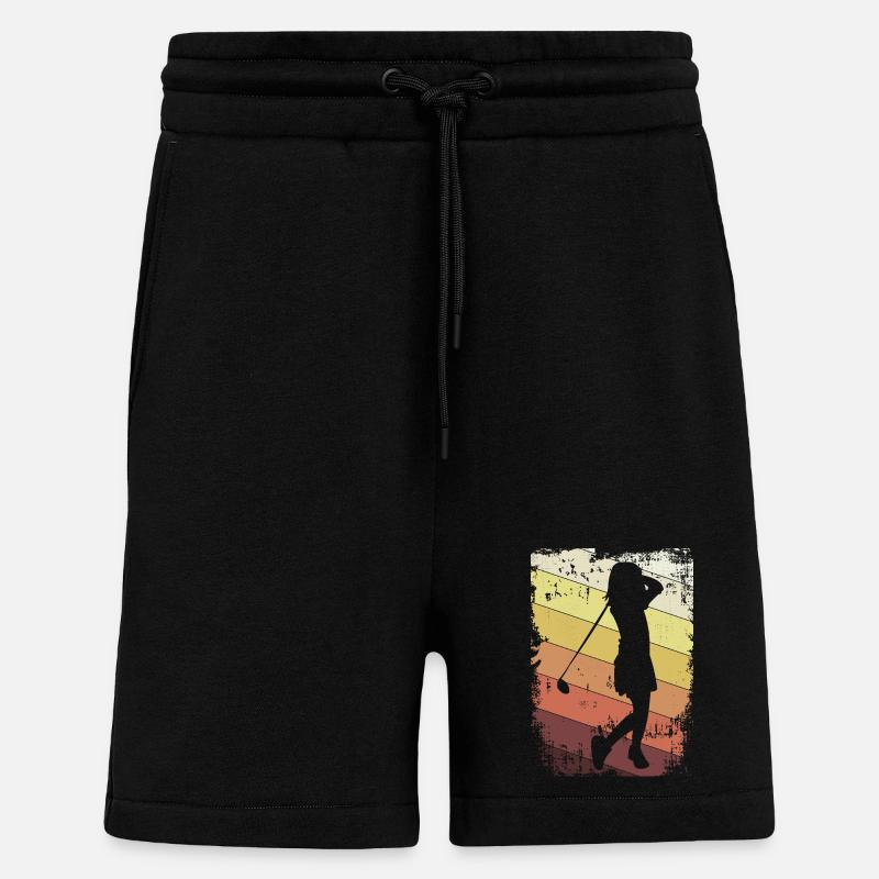 She is a golfer - Shorts - made by SPREAD - SOLID BLACK