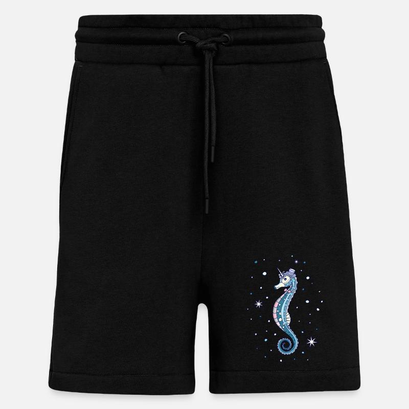 Seepferdchen süßes Motiv - Shorts - made by SPREAD - SOLID BLACK