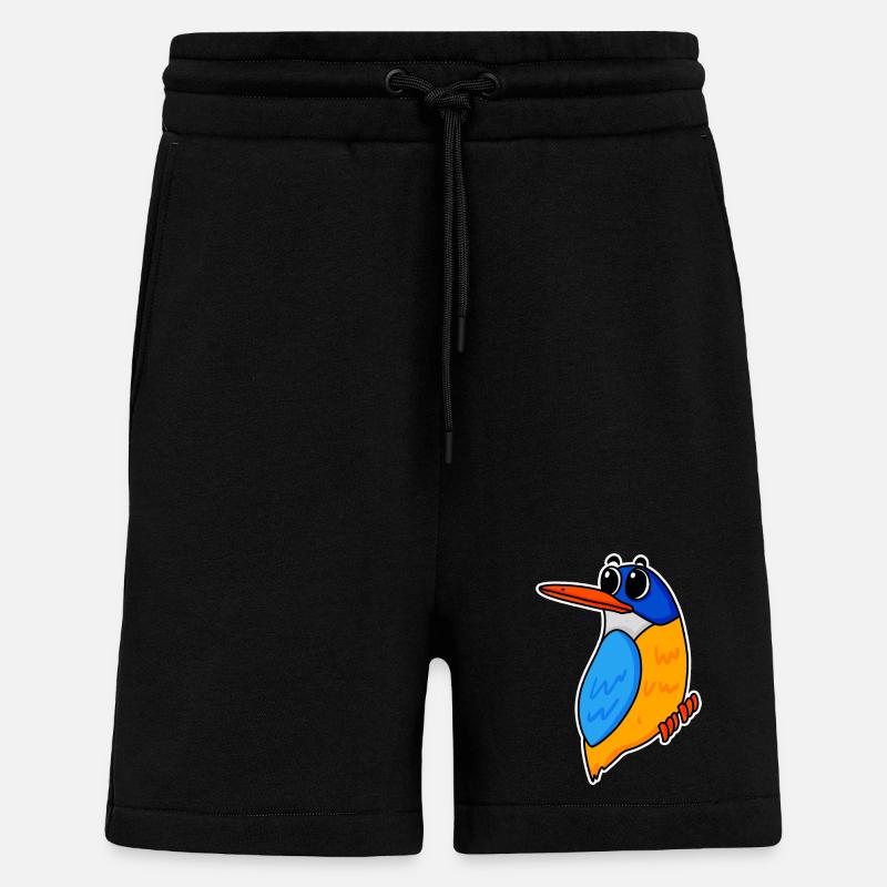 Cute kingfisher - Shorts - made by SPREAD - SOLID BLACK