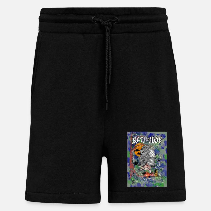 Midnight Whimsy A Playful Halloween Adventure - Shorts - made by SPREAD - SOLID BLACK