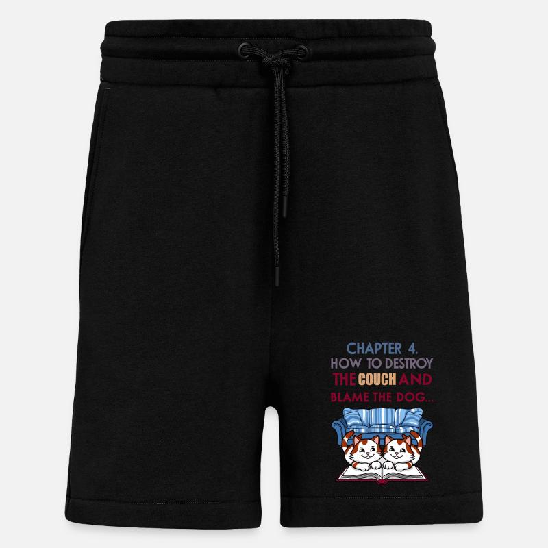 Schlaue Katzen - Shorts - made by SPREAD - SOLID BLACK