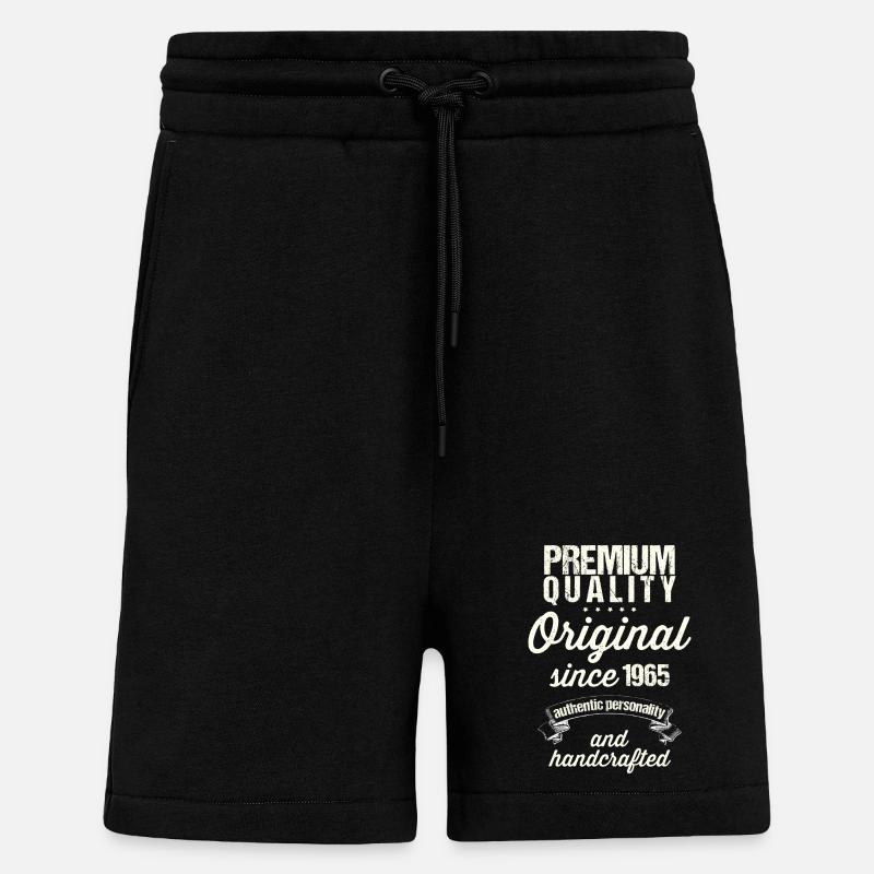 Né en 1965 - Short bio décontracté fabriqué en UE - SOLID BLACK