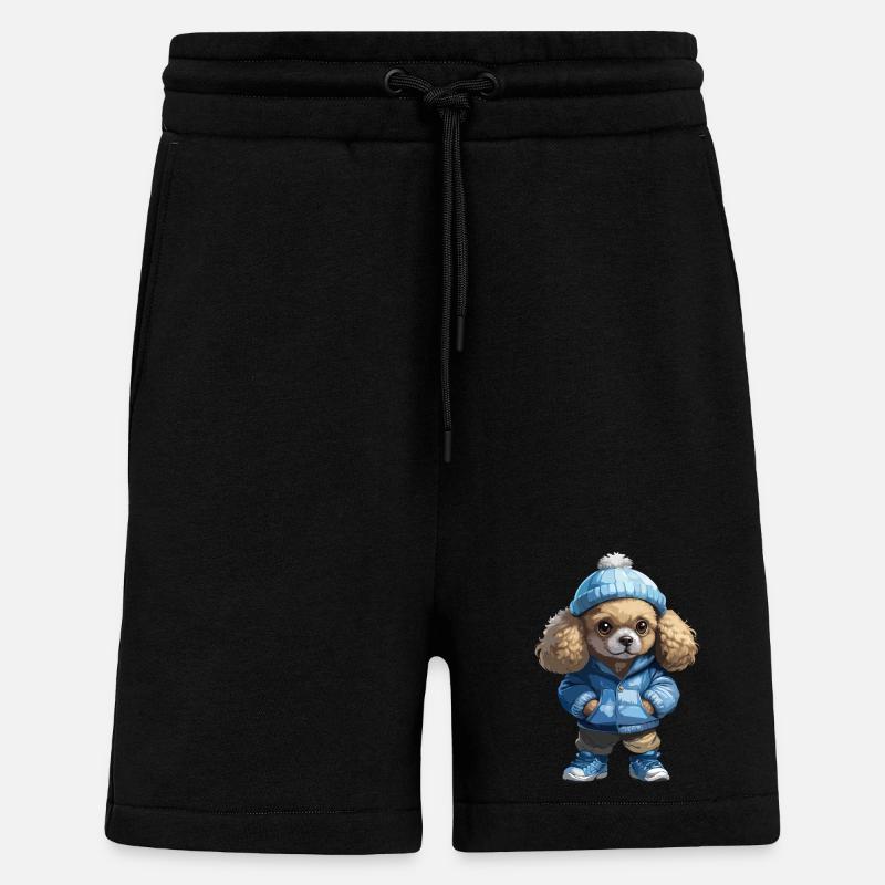 Pudel Herbst Winter Outfit - Shorts - made by SPREAD - SOLID BLACK