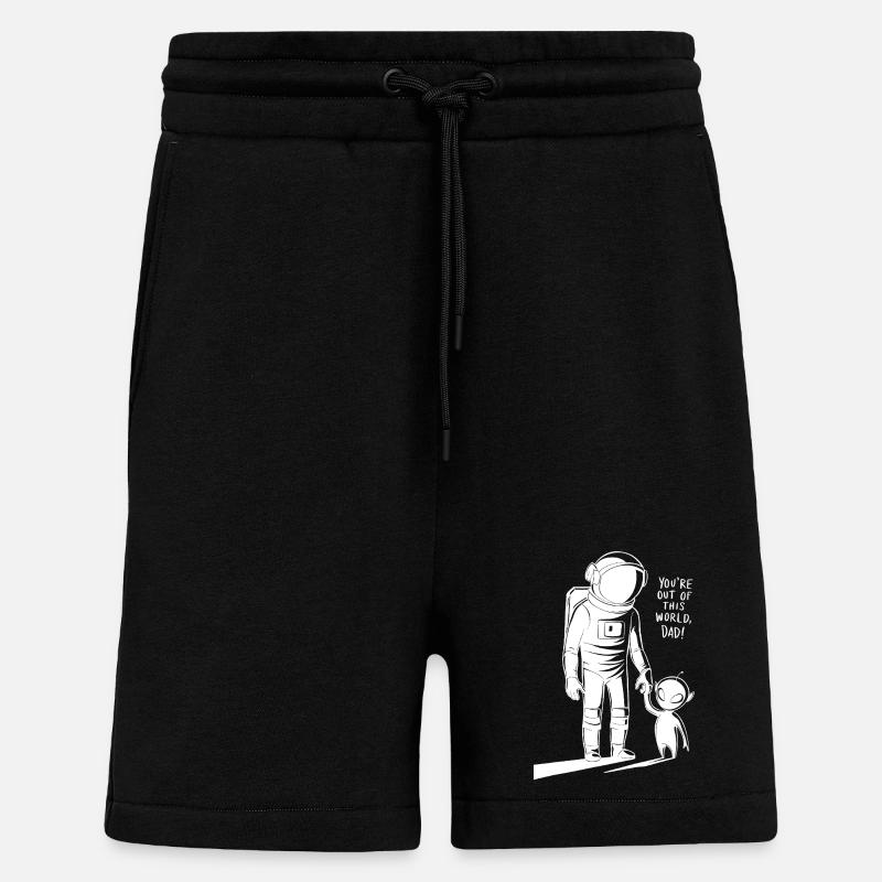 Tu es galactique, papa ! - Short bio décontracté fabriqué en UE - SOLID BLACK
