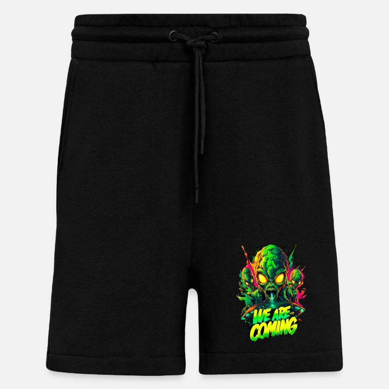 We are comming Aliens - Shorts - made by SPREAD - SOLID BLACK