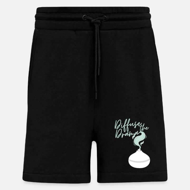 Diffuser le drame - Short bio décontracté fabriqué en UE - SOLID BLACK