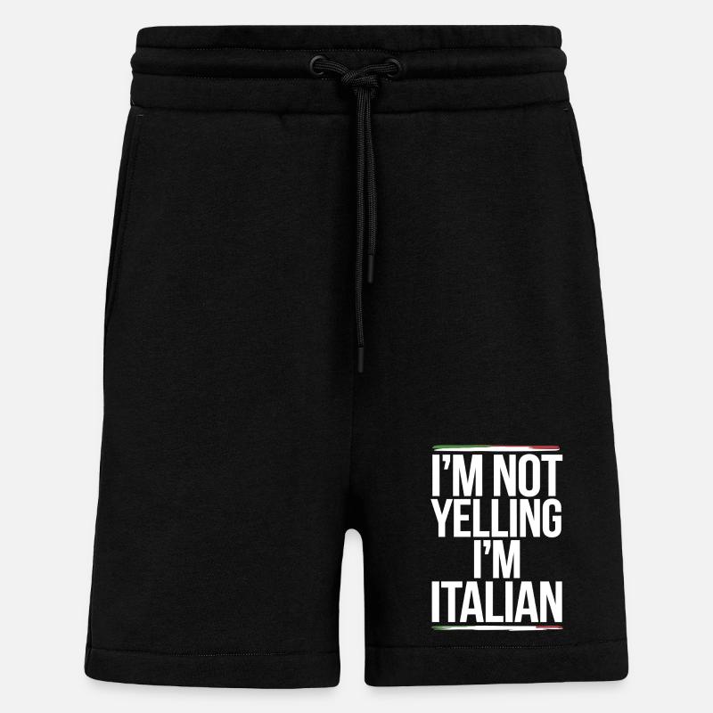 T-shirt graphique Bold Italian Pride - Short bio décontracté fabriqué en UE - SOLID BLACK