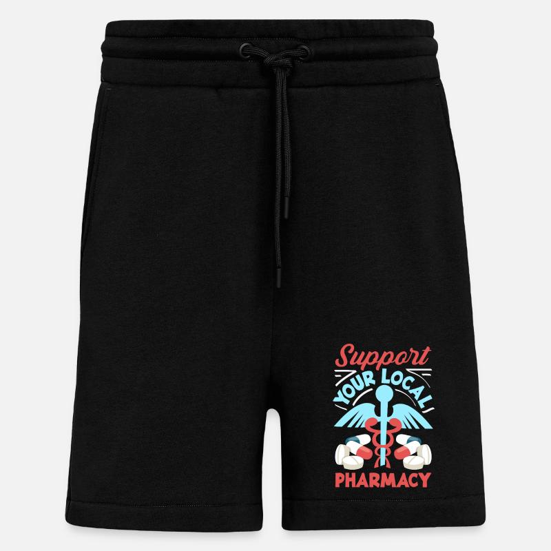 Pharmacist Pharmaceutical Technical - Shorts - made by SPREAD - SOLID BLACK