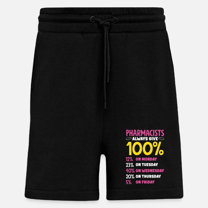 Pharmacist Pharmaceutical Technical - Shorts - made by SPREAD - SOLID BLACK