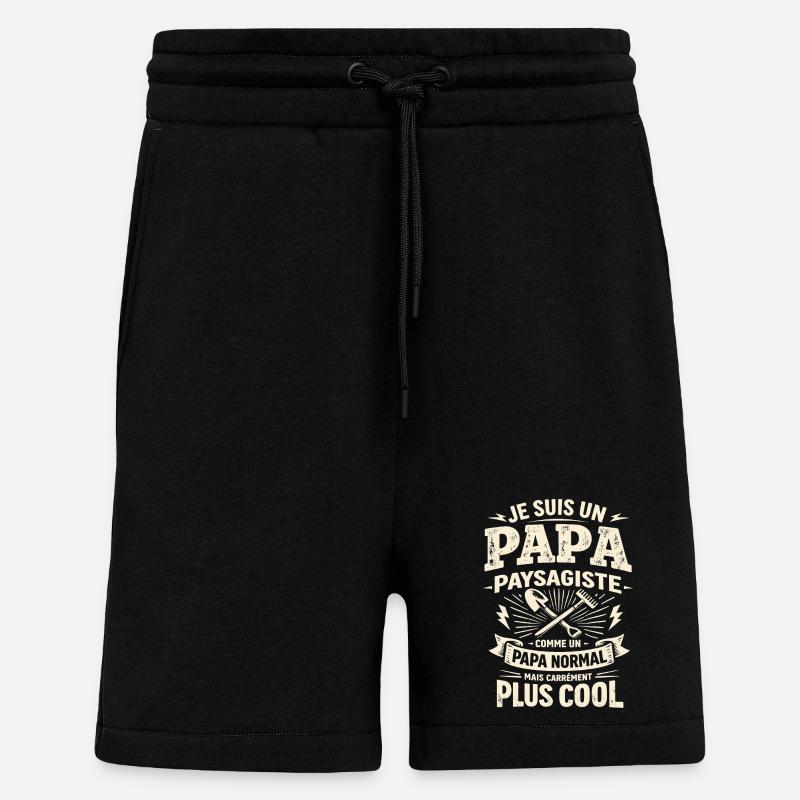 Dad Landscaper Downright Cooler Gift - Shorts - made by SPREAD - SOLID BLACK