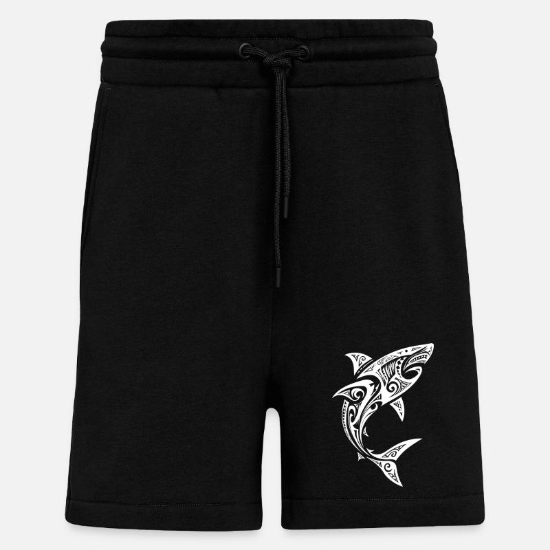 requin - Short bio décontracté fabriqué en UE - SOLID BLACK