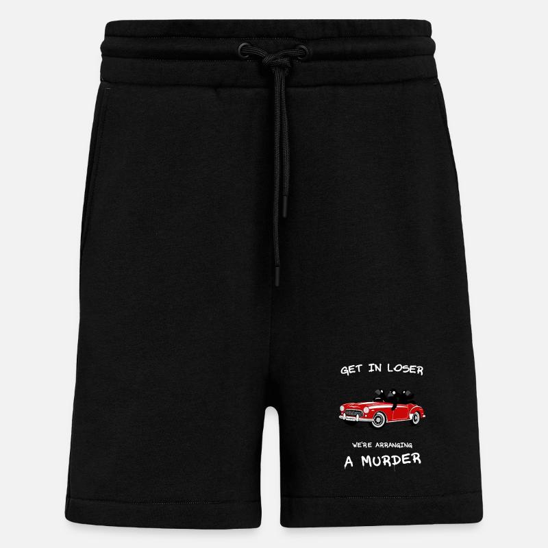 Red Convertible Crime Meme Ravens - Shorts - made by SPREAD - SOLID BLACK