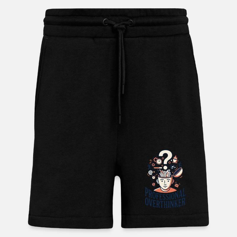 Professional Overthinker - Shorts - made by SPREAD - SOLID BLACK