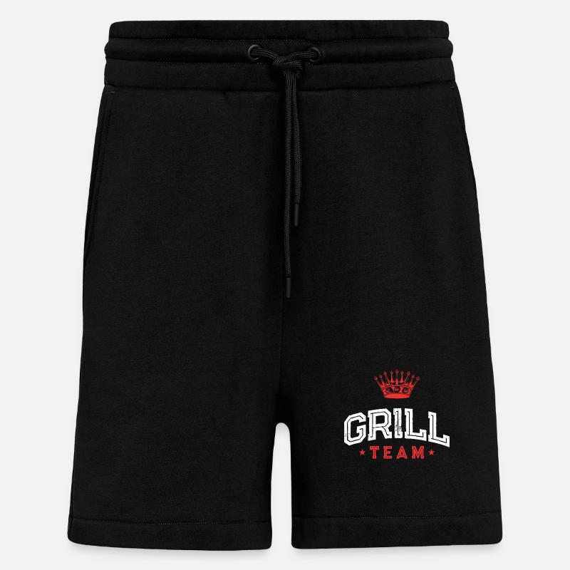 Équipe Grill - Short bio décontracté fabriqué en UE - SOLID BLACK