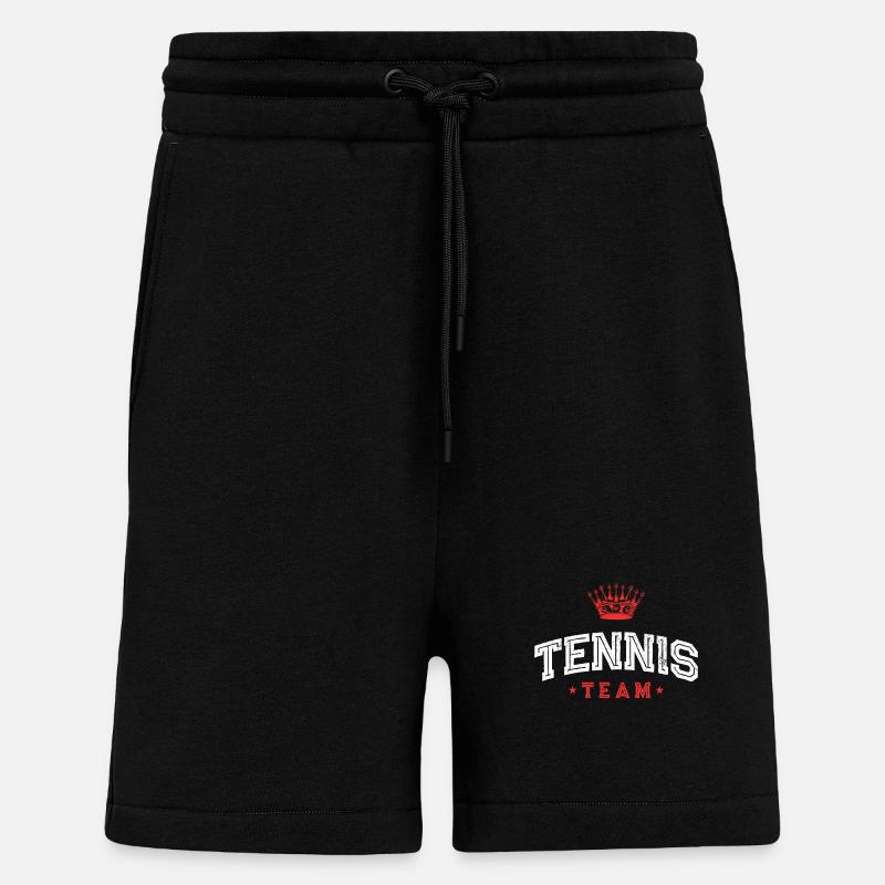 Équipe de tennis - Short bio décontracté fabriqué en UE - SOLID BLACK