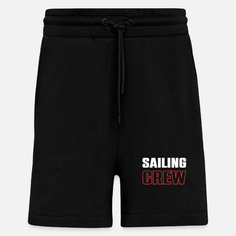 Équipage de navigation - Short bio décontracté fabriqué en UE - SOLID BLACK