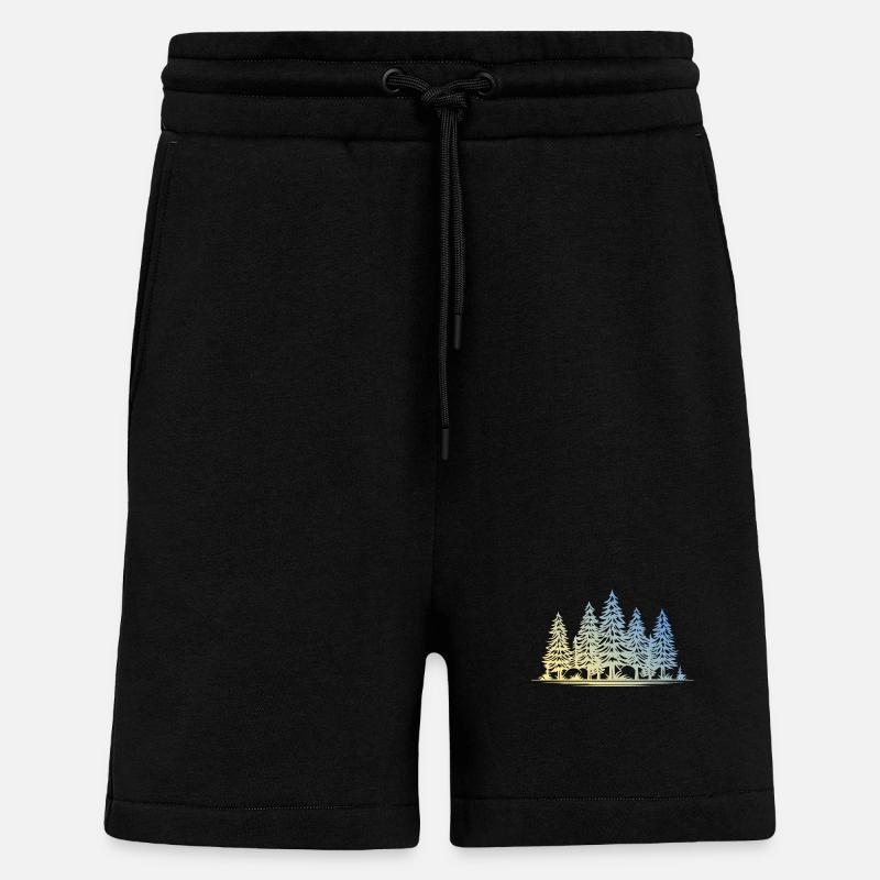 Wald Bäume - Shorts - made by SPREAD - SOLID BLACK