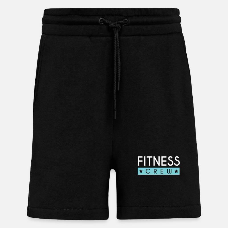 Équipe de conditionnement physique - Short bio décontracté fabriqué en UE - SOLID BLACK