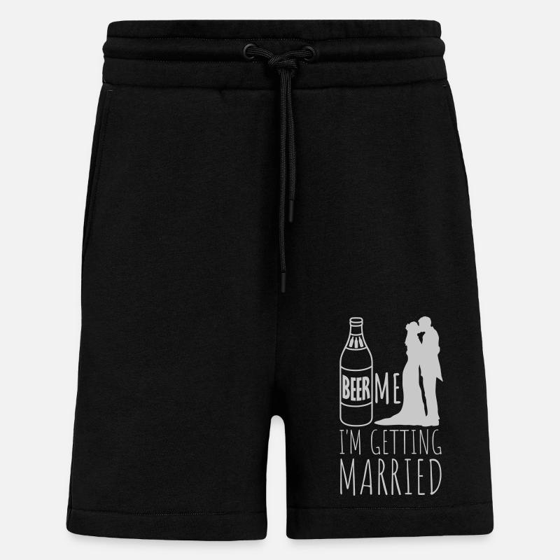 Beer Me Getting Married - Shorts - made by SPREAD - SOLID BLACK