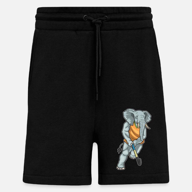 Bâton de hockey Elephant - Short bio décontracté fabriqué en UE - SOLID BLACK
