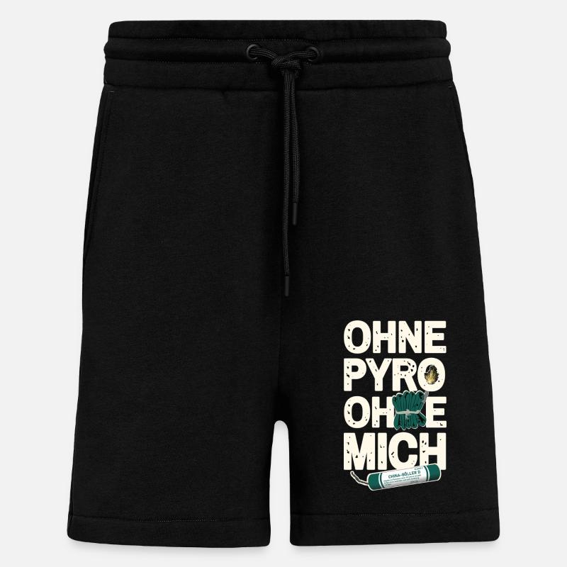 Ohne Pyro Ohne Mich - Shorts - made by SPREAD - SOLID BLACK