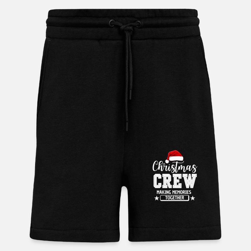 ÉQUIPAGE DE NOËL - Short bio décontracté fabriqué en UE - SOLID BLACK