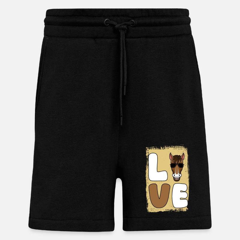 Reiten Pferd - Shorts - made by SPREAD - SOLID BLACK