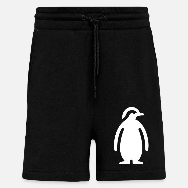 Penguin Silhouette Elegant Design - Shorts - made by SPREAD - SOLID BLACK