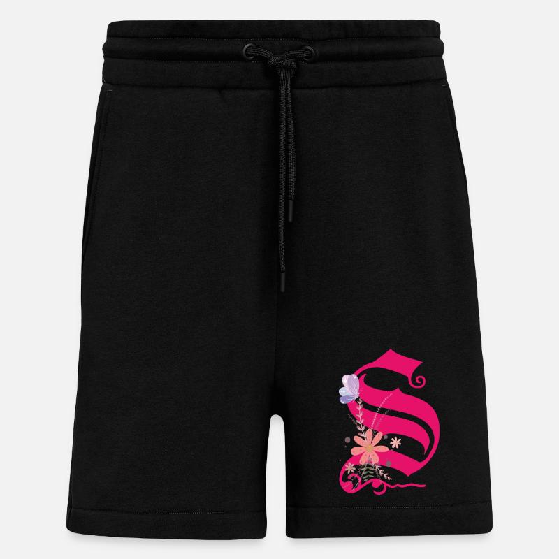 Buchstabe S - Shorts - made by SPREAD - SOLID BLACK