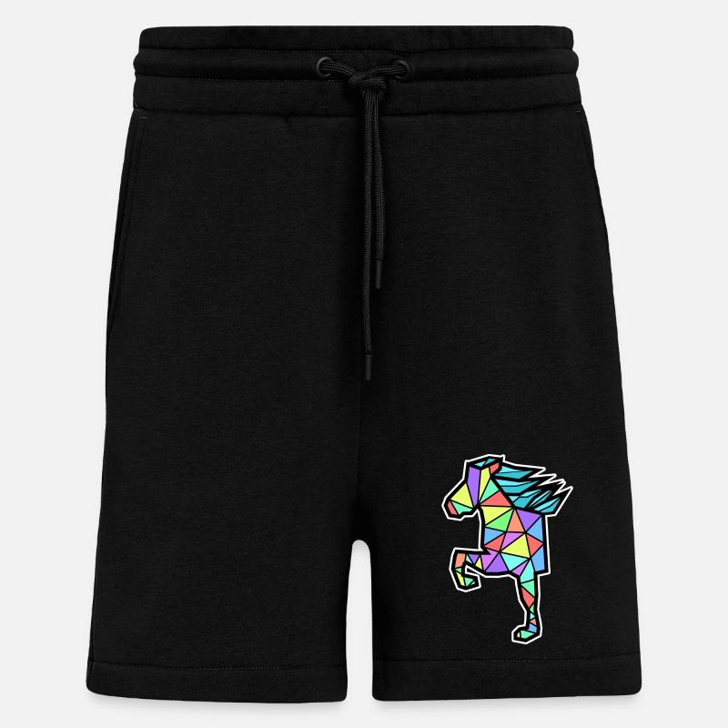 Ross Polygon Islandpferde Isländer Pferdenarr - Shorts - made by SPREAD - SOLID BLACK